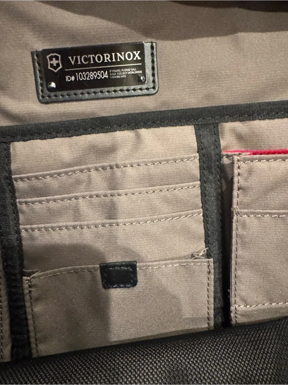 Victorinox Black Men's Briefcase Laptop Bag with Front Pocket